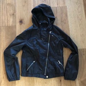 Black Cropped Nylon Jacket